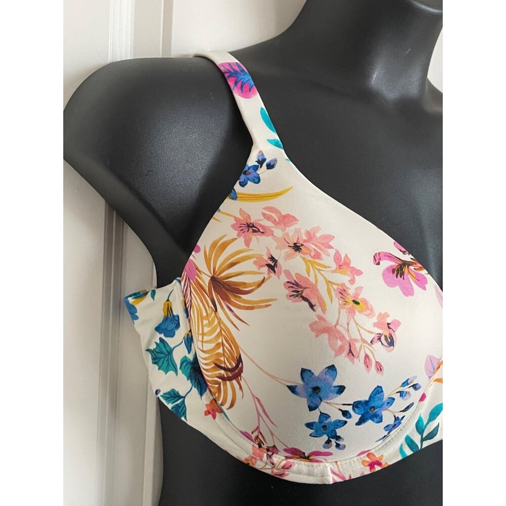 Soma Floral Underwire Bra With Adjustable Straps & Back Closure Size 40DD - Picture 2 of 7